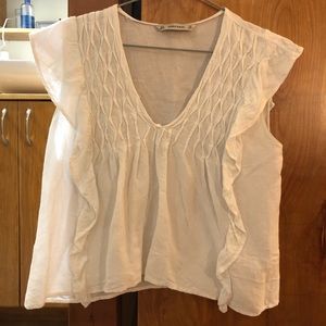 White Zara top